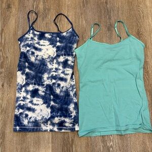 Blue Tie-Dye and Teal Camisole Set